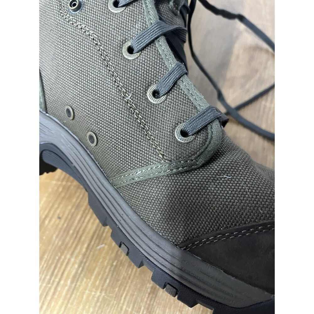 Men's Keen ASTM F 2413-18 Brown Military Green Work Steel Toe Utility Boots 14 - Picture 13 of 16